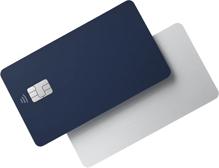 Two plain payment cards